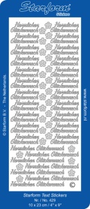 Starform sticker zilver herzlichen glückwunsch 429 (Locatie: L106)