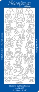 Starform stickervel goud beertje 805 (Locatie: u080)