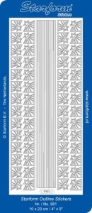 Starform stickervel hoekjes/randen goud 981 (Locatie: H430 )