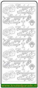 Sticker zilver einladung zur taufe 3649 (Locatie: i281 )