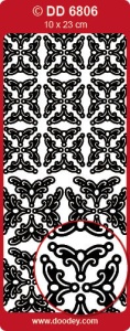 Sticker zilver hoekjes DD6806 (Locatie: S140)
