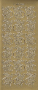 Stickervel goud kerstmannetje DD7083 (Locatie: K200)