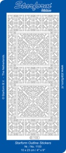 Stickervel zilver hoekjes 1100 (Locatie: j402)