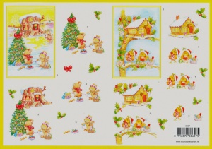 Voorbeeldkaarten knipvel kerstmis 8657 (Locatie: 1601)