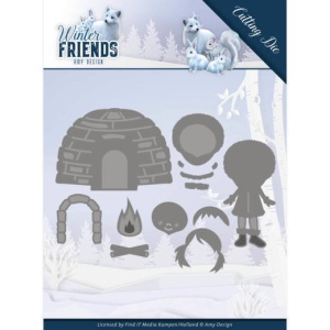 Amy Design snijmal Winter Friends - Eskimo ADD10193 (Locatie M044)