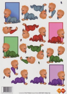 Card Deco knipvel baby MAT10007 (Locatie: 4726)