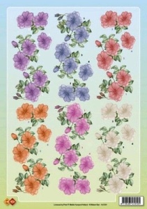 Card Deco knipvel bloemen HJ7201 (Locatie: 4727)