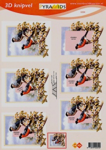Card Deco pyramids knipvel vogels 2254 (Locatie: 2382)