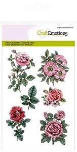 CraftEmotions clearstamps A6 - Botanical Rose Garden 2 130501/1241 (Locatie: NN016)