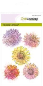 CraftEmotions clearstamps A6 - Chrysanten bloem Botanical Summer 130501/1072 (Locatie: NN011) )