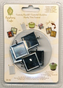 Epiphany Metal Charm Settings Vierkant 5 stuks (Locatie: K3)