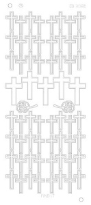 Find It stickervel glanzend zilver condoleance CD3086 (Locatie: u100)