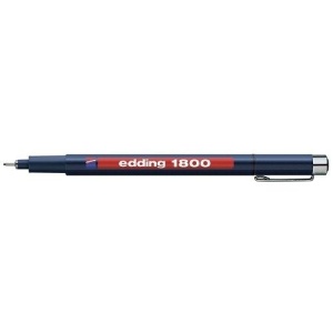 Fineliner Profipen Edding 1800-01 kleur zwart (Locatie: KB)