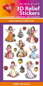 Hearty Crafts 3D Relief Stickers Angels (2) A4 HCRS10723-02 (Locatie: 2251)