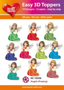 Hearty Crafts Easy 3D Toppers - Angels Praying HC10359 (Locatie: 5R)