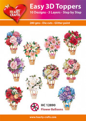 Hearty Crafts Easy 3D Toppers Flower Balloons HC12890