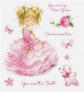 ScrapBerry's Clear stamp Princess SCB071208b (Locatie: NN206)