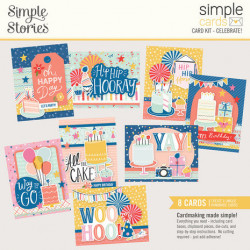 Simple Stories Kaartenpakket Celebrate, voor 8 kaarten, 17429