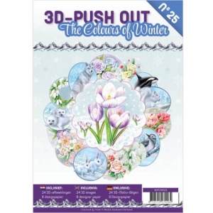 Stansboek The Colours of Winter, 24 afbeeldingen en 8 designpapier, 3DPO10025 (Loatie: 0408)