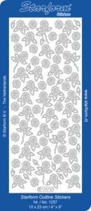 Starform sticker goud bloemen 1257 (Locatie: A245)