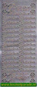 Starform sticker zilver felicitations 500 (Locatie: L100)