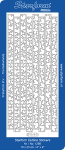 Starform sticker zilver hartjes 1268 (Locatie: L211 )