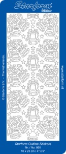 Starform sticker zilver kerst 860 (Locatie: U374)