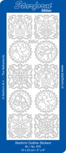 Starform sticker zilver kerst 876 (Locatie: G355)