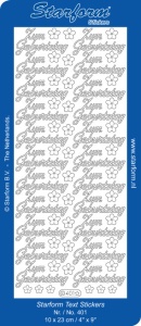 Starform sticker zilver Zum Geburtstag 401 (Locatie: F146)