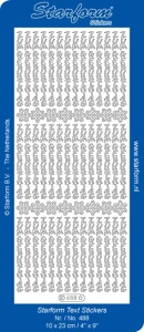 Starform sticker zilver zum geburtstag 488 (Locatie: T163)