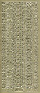 Starform stickervel goud randje theepotje 1199 (Locatie: F072 )