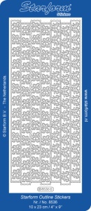 Starform stickervel kerstklokken goud 8536 (Locatie: BB132 )