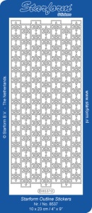 Starform stickervel sneeuwvlokken zilver 8537 (Locatie: C251)