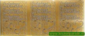 Stickervel Einladung zur Hochzeit goud 9677 (Locatie: U275)