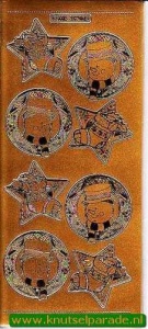 Stickervel goud kerst MD357042 (Locatie: E194 )
