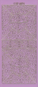 Stickervel lila/goud XP6874 (Locatie: K093)