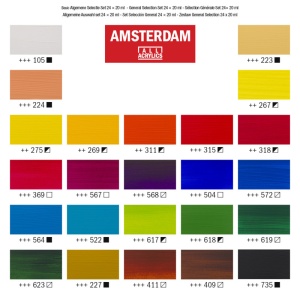 Amsterdam acrylverf Standard Series Algemene selectie Set 24 × 20 ml. 17820424