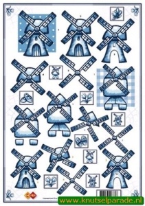 Card Deco knipvel molen CD 10090 (Locatie: 0111)