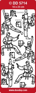 Doodey stickervel karate zilver DD5714 (Locatie: u223)