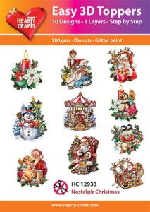 Hearty Crafts Easy 3D Toppers Nostalgic Christmas HC12933
