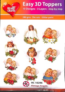 Hearty Crafts Easy 3D Toppers - Vintage angels HC10296 (Locatie: 5R)
