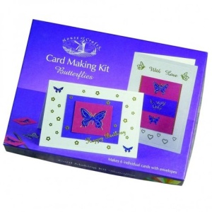House of Crafts Card Making Kit Butterflie, voor 6 kaarten, MK021
