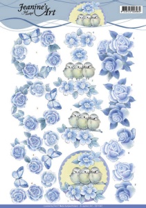 Jeanine's Art knipvel blauwe rozen CD11042 (Locatie: 2425)