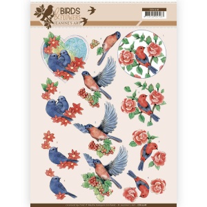 Jeanine's Art knipvel vogels en bloemen CD11218 (Locatie: 4604)