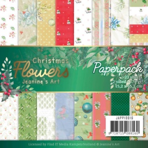 Jeanine's Art, Paperpack, 15,2 x 15,2 cm, Christmas Flowers, JAPP10016