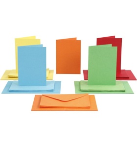 Kaarten en enveloppen 10,5 x 15 cm (C6) multi 50 sets 23107