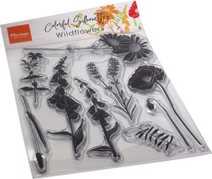 Marianne design Clear stamp Colourful Silhouette Wild Flowers CS1084 (Locatie: I620)