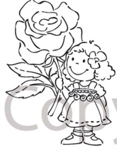 Marianne Design clear stamp flowergirl EC 0123 (Locatie: H314 )