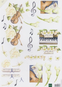 Marianne design knipvel muziek MB0103 (Locatie: 5818)