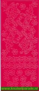 Mireille stickervel roze vlinder 0652 (Locatie: A119)